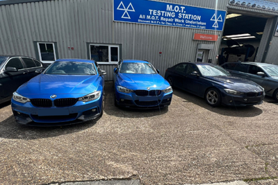 MOT Testing Station with BMWs